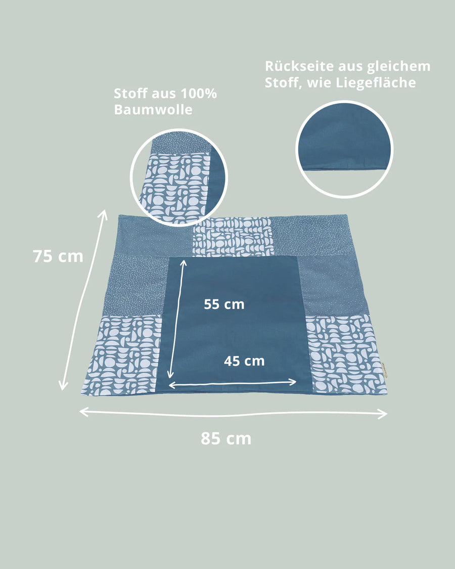 Wickelauflagen-Bezug Classic Blau-Wickelauflagen-Bezüge-ULLENBOOM Baby