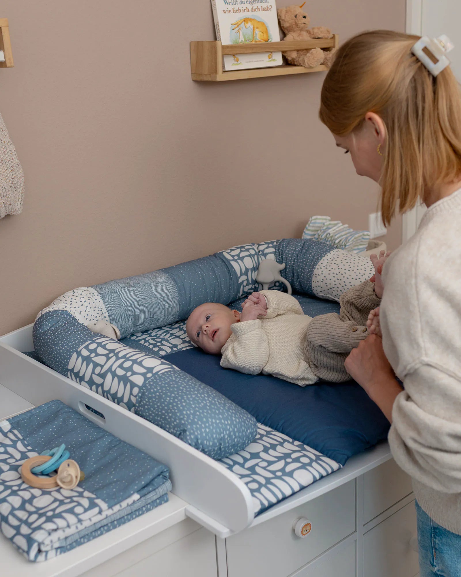 Wickelauflagen-Bezug Classic Blau-Wickelauflagen-Bezüge-ULLENBOOM Baby