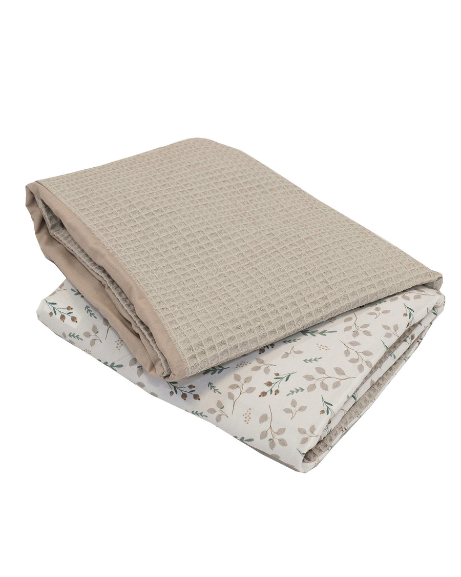 Wickelauflagen-Bezug Floral Sand-Wickelauflagen-Bezüge-ULLENBOOM Baby