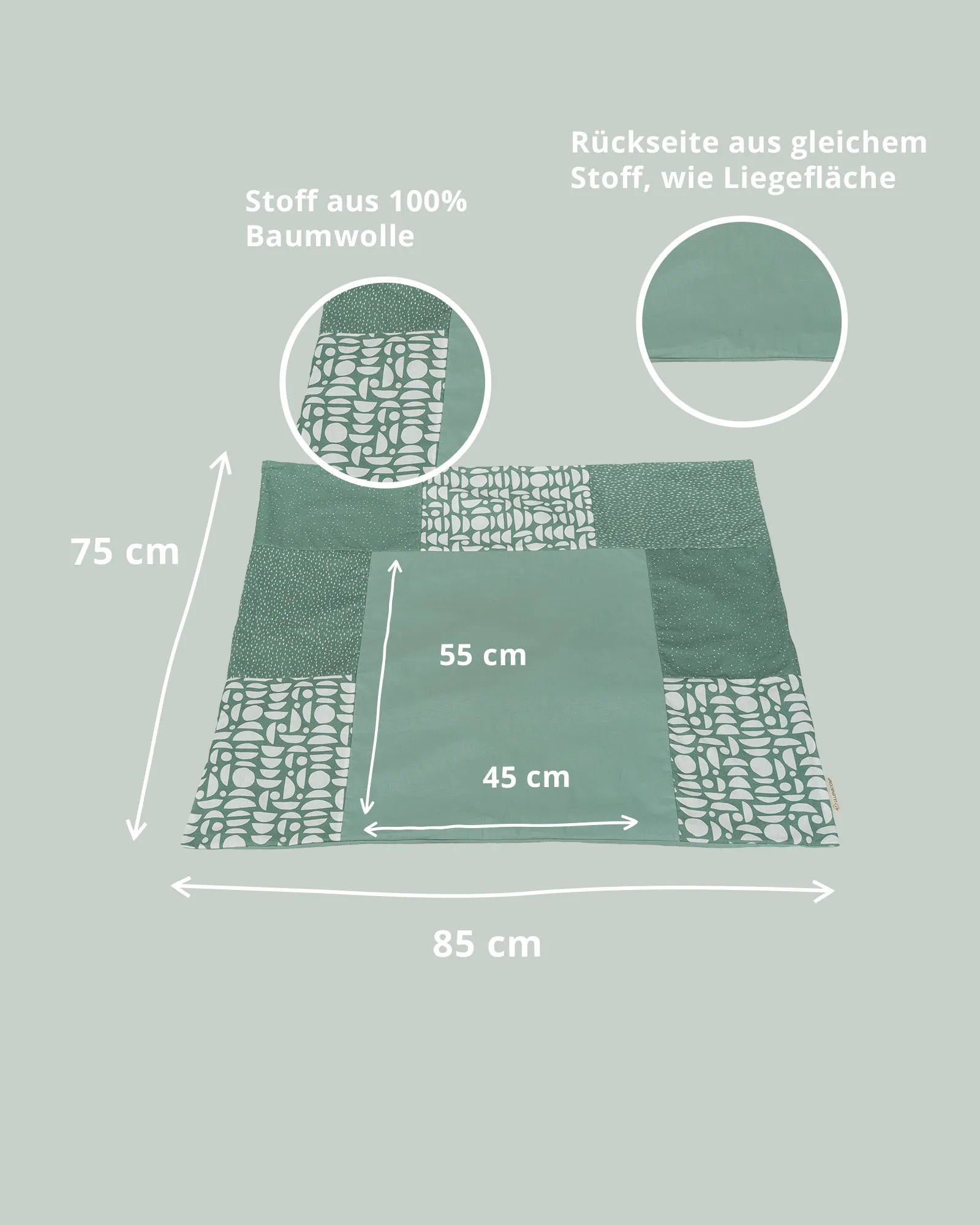 Wickelauflagen-Bezug Classic Grün-Wickelauflagen-Bezüge-ULLENBOOM Baby