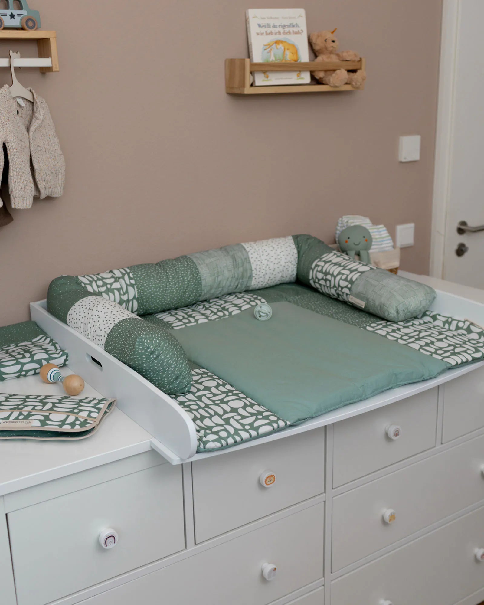 Wickelauflagen-Bezug Classic Grün-Wickelauflagen-Bezüge-ULLENBOOM Baby