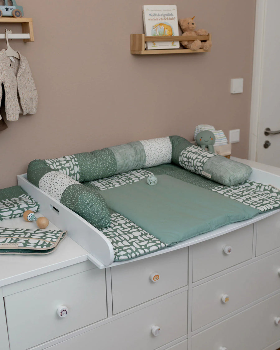 Wickelauflagen-Bezug Classic Grün-Wickelauflagen-Bezüge-ULLENBOOM Baby