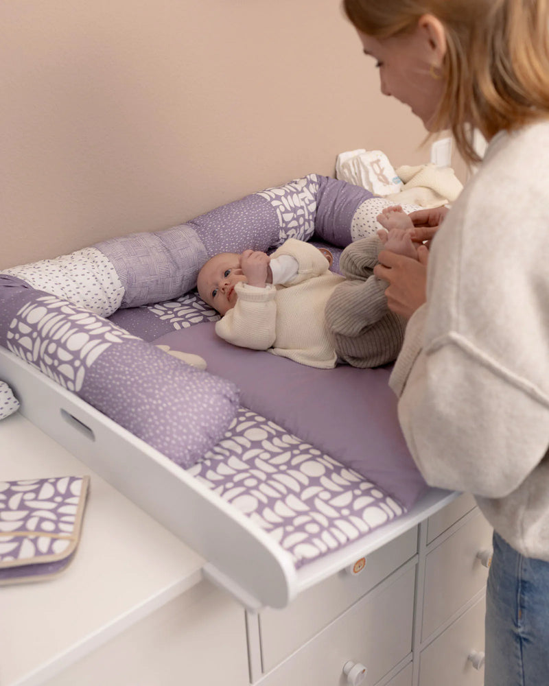 Wickelauflagen-Bezug Classic Flieder-Wickelauflagen-Bezüge-ULLENBOOM Baby