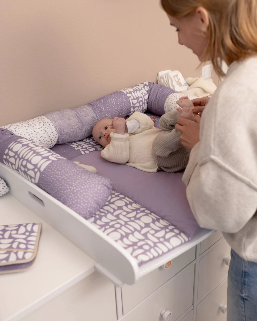 Wickelauflagen-Bezug Classic Flieder-Wickelauflagen-Bezüge-ULLENBOOM Baby