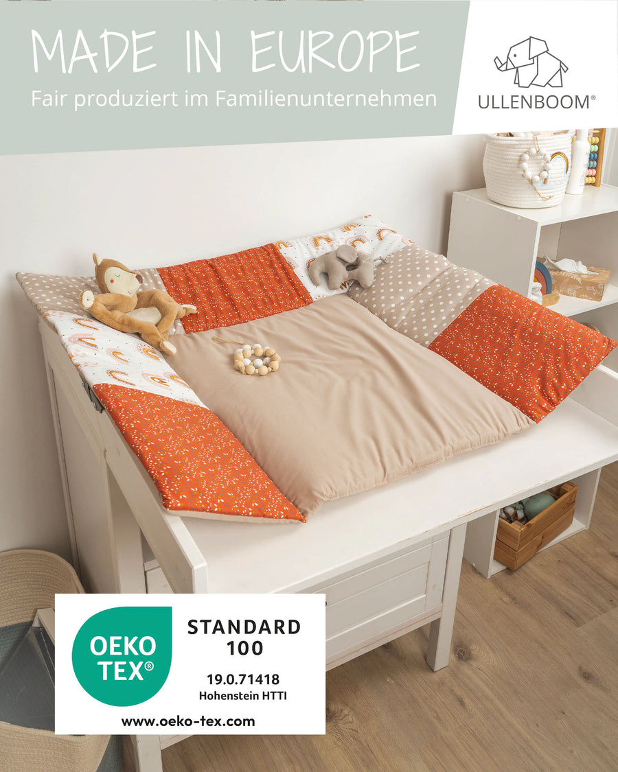 Wickelauflage Regenbogen-Gepolstere Wickelauflagen-ULLENBOOM Baby