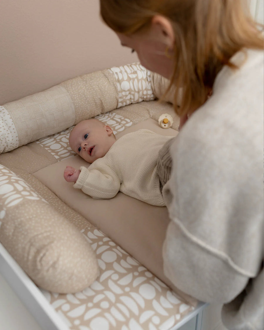 Wickelauflagen-Bezug Classic Sand-Wickelauflagen-Bezüge-ULLENBOOM Baby