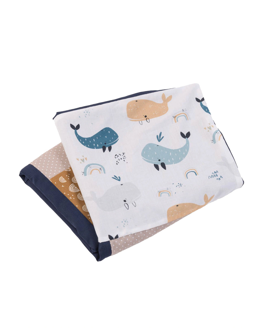 Wickelauflagen-Bezug Wale-Wickelauflagen-Bezüge-ULLENBOOM Baby