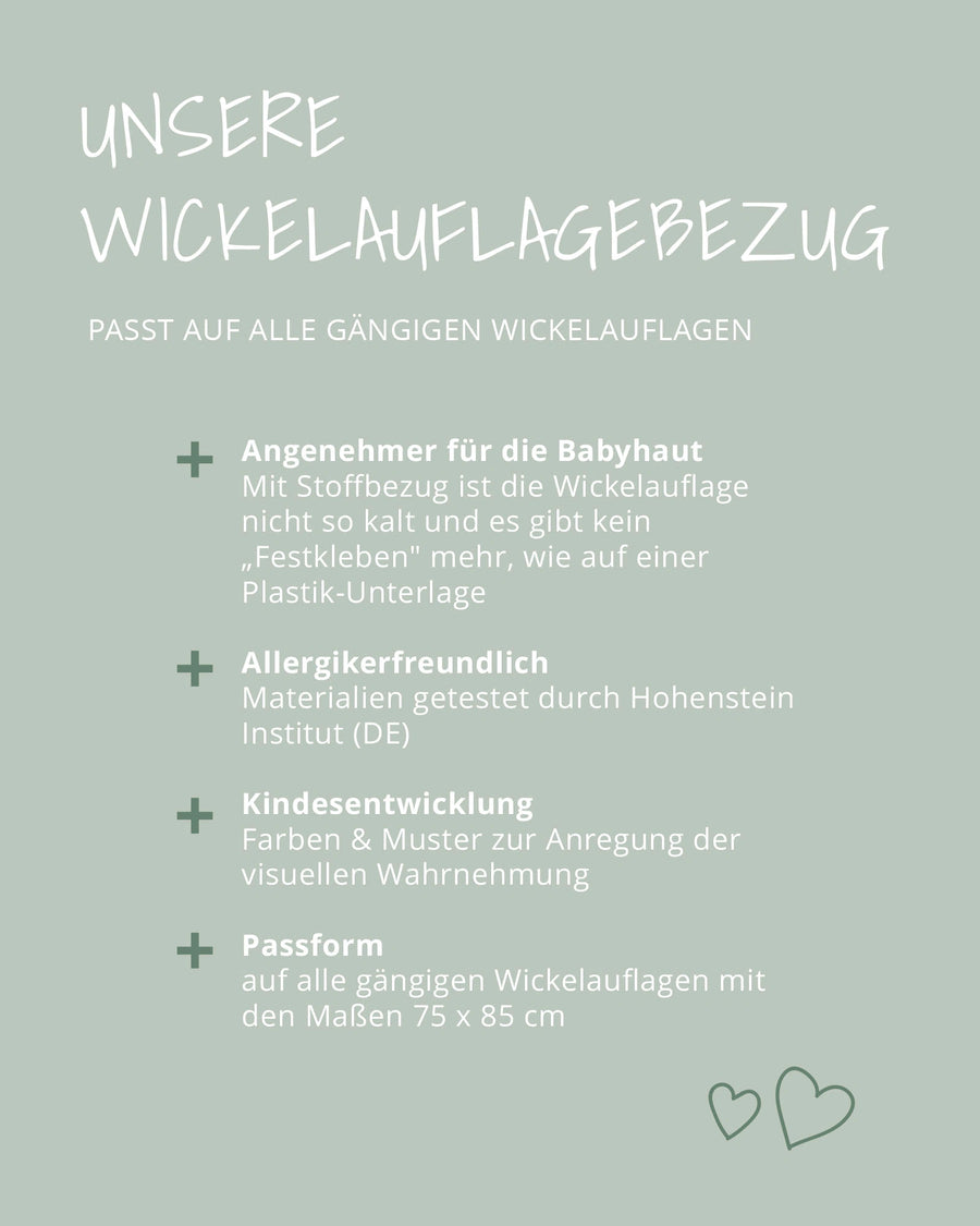 Wickelauflagen-Bezug Waffelpiqué Sand-Wickelauflagen-Bezüge-ULLENBOOM Baby