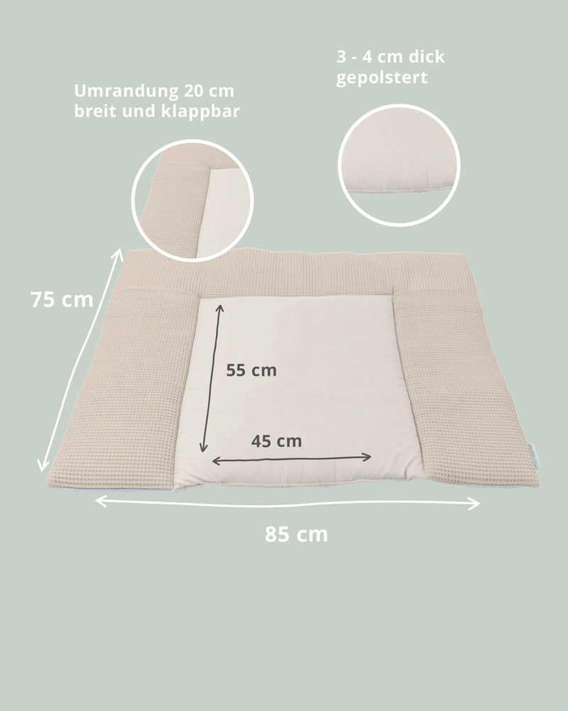 Wickelauflage Waffelpiqué Sand