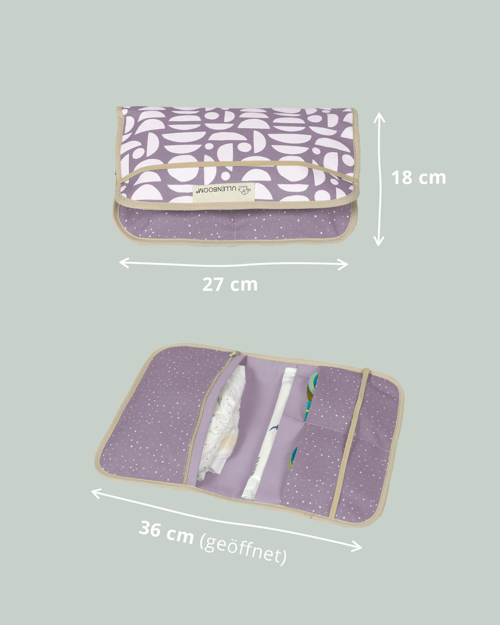 Windeltasche Classic Flieder-Windeltaschen-ULLENBOOM Baby