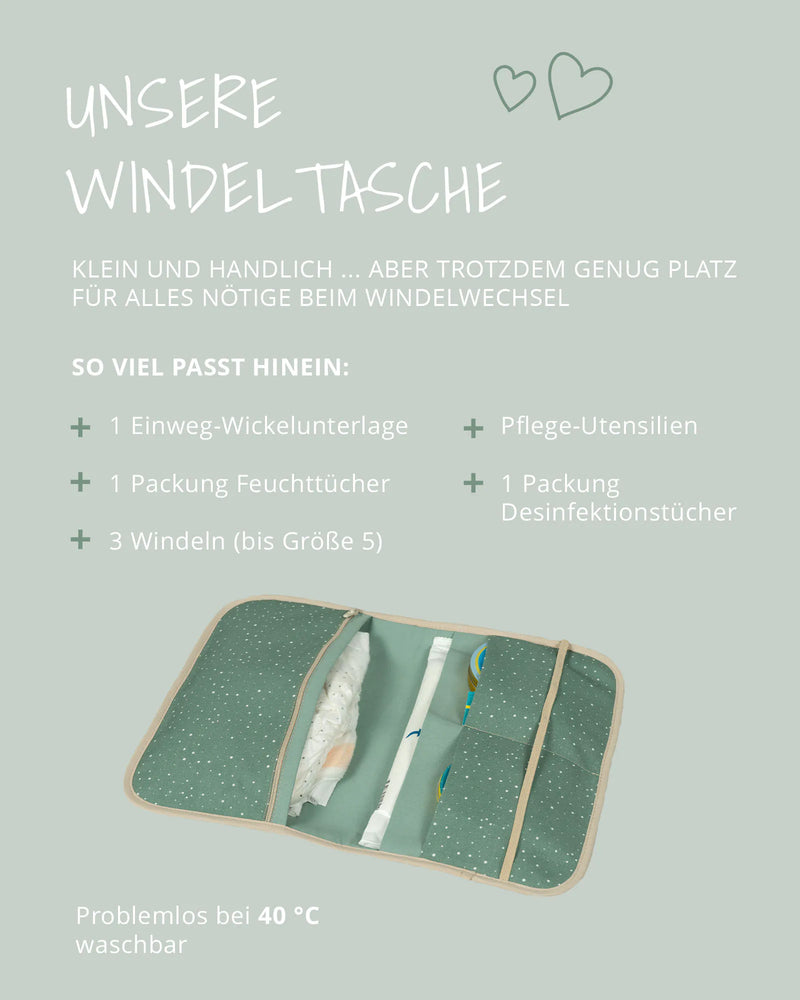 Windeltasche Classic Grün-Windeltaschen-ULLENBOOM Baby