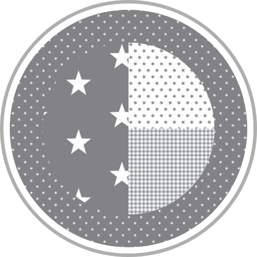 Design Patchwork Graue Sterne