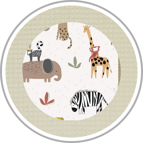 Design Waffelpiqué Motiv Sand Savanne