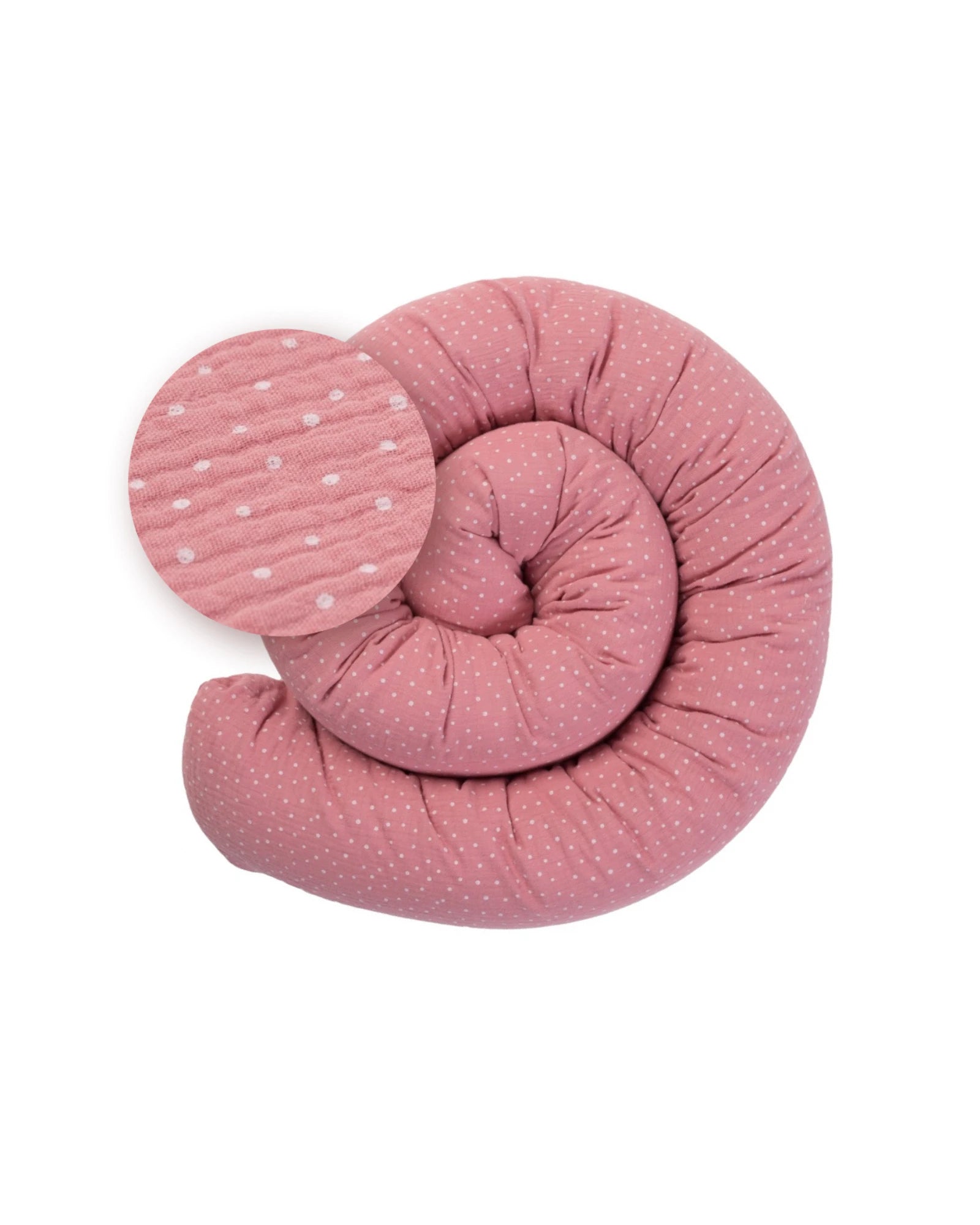 Baby Bettschlange Musselin Rosa