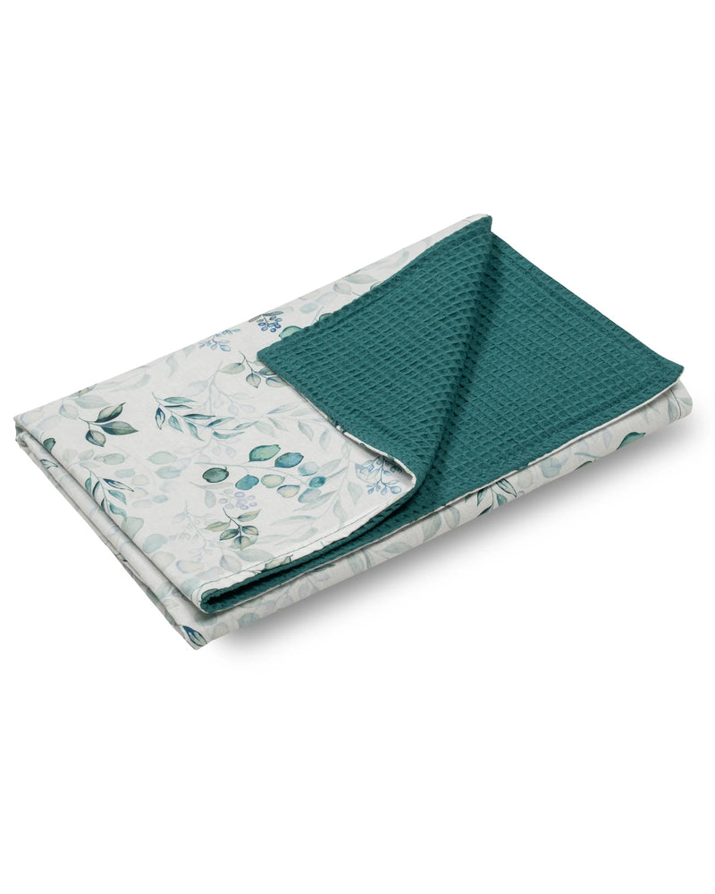 Babydecke Eukalyptus Petrol-ULLENBOOM Baby