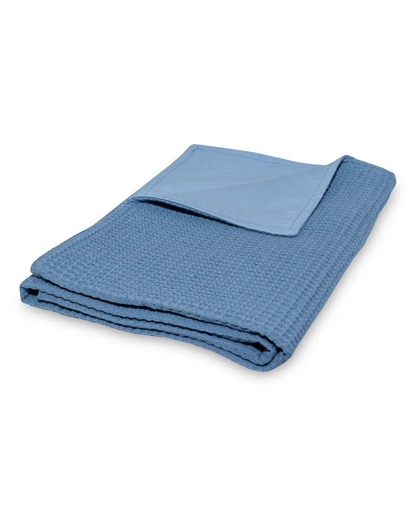 Babydecke Waffelpiqué Blau-ULLENBOOM Baby