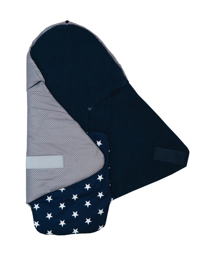 Einschlagdecke Blau Hellblau Grau-ULLENBOOM Baby