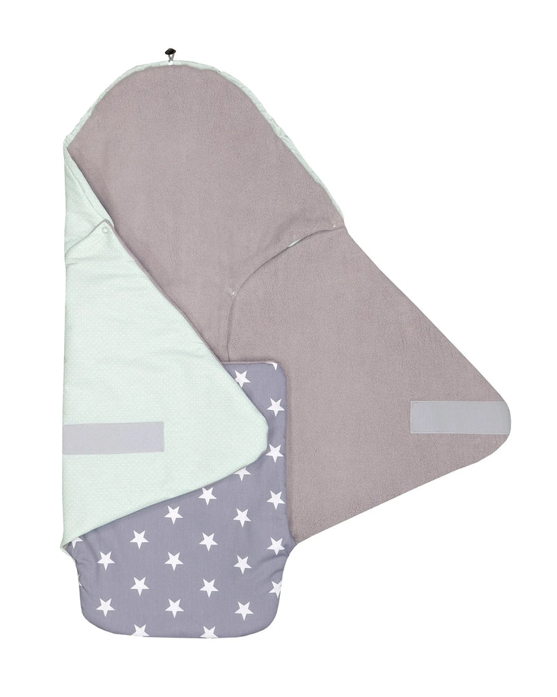 Einschlagdecke Mint Grau-ULLENBOOM Baby