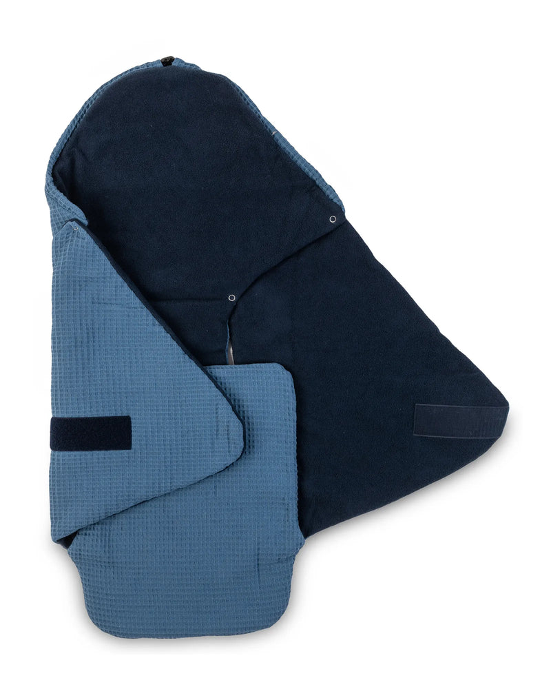 Einschlagdecke Waffelpiqué Blau-ULLENBOOM Baby