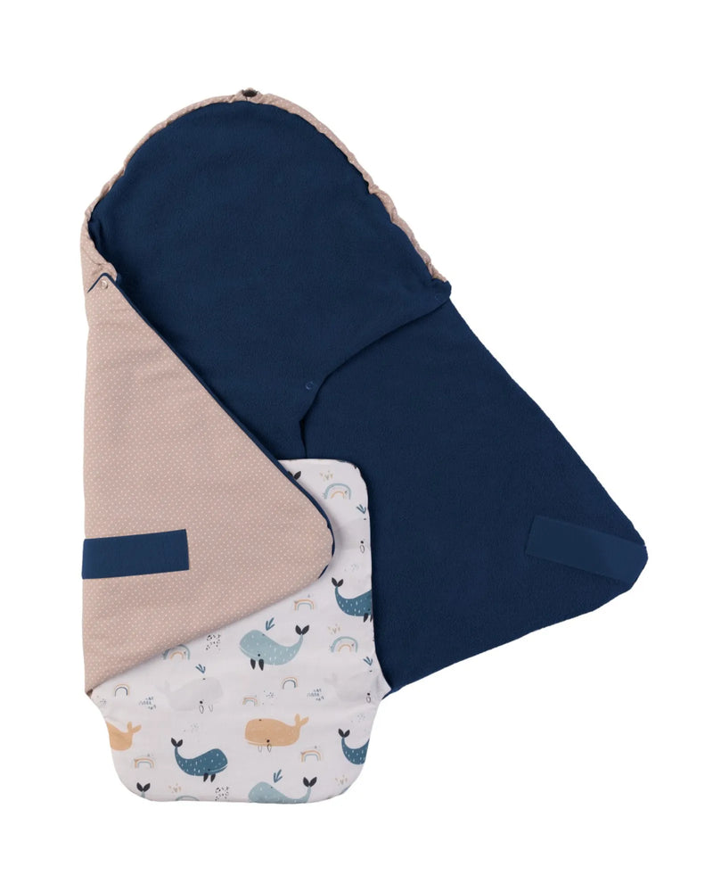 Einschlagdecke Wale-ULLENBOOM Baby