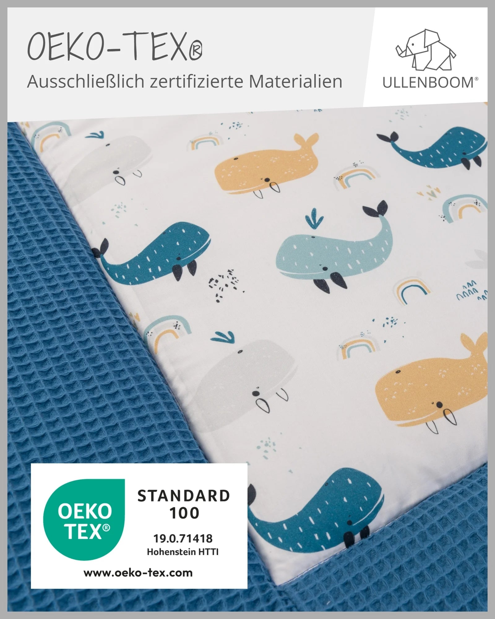 Krabbeldecke BLAU WALE-ULLENBOOM Baby