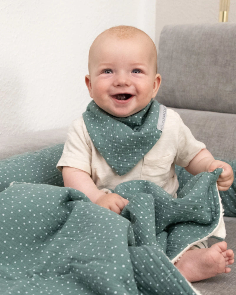 Dreieckstuch MUSSELIN SALBEIGRÜN-ULLENBOOM Baby