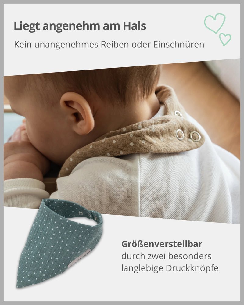 Dreieckstuch MUSSELIN SALBEIGRÜN-ULLENBOOM Baby