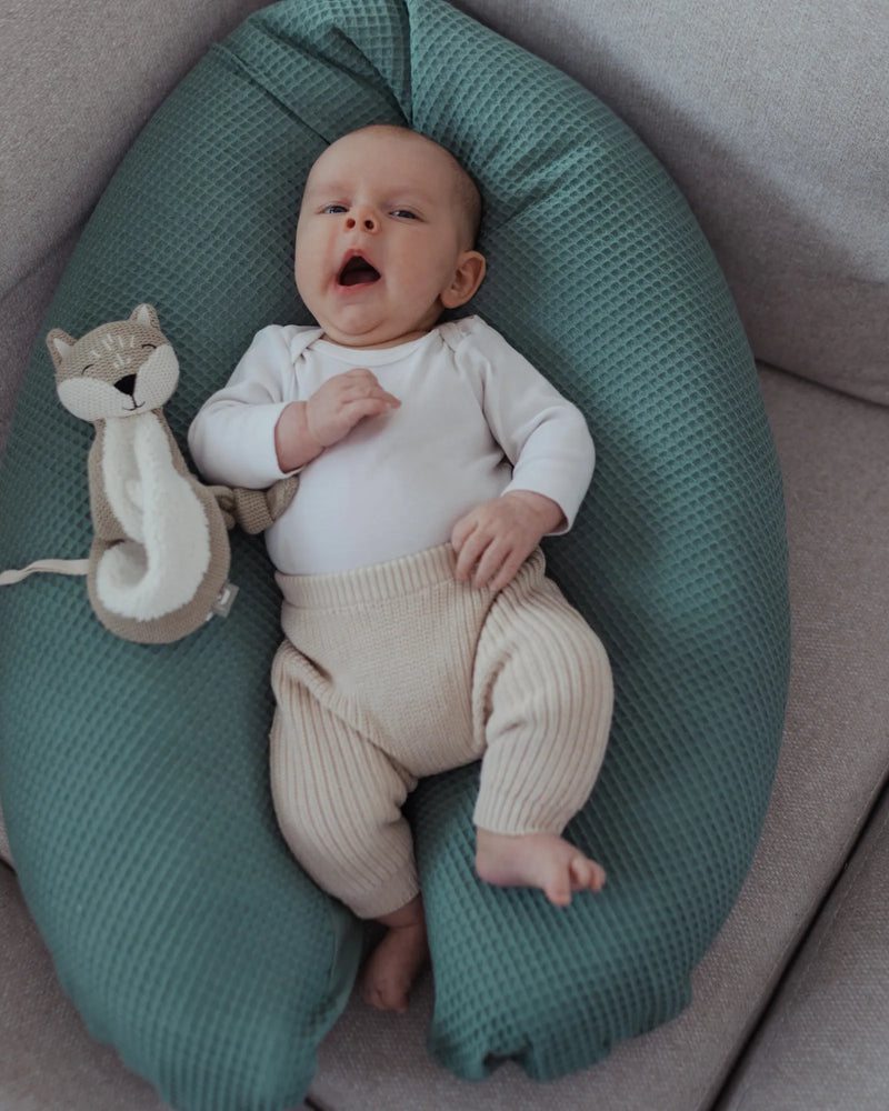 190 cm Stillkissen Waffelpiqué SALBEIGRÜN-Stillkissen Waffelpiqué Salbeigrün | ULLENBOOM®-ULLENBOOM Baby