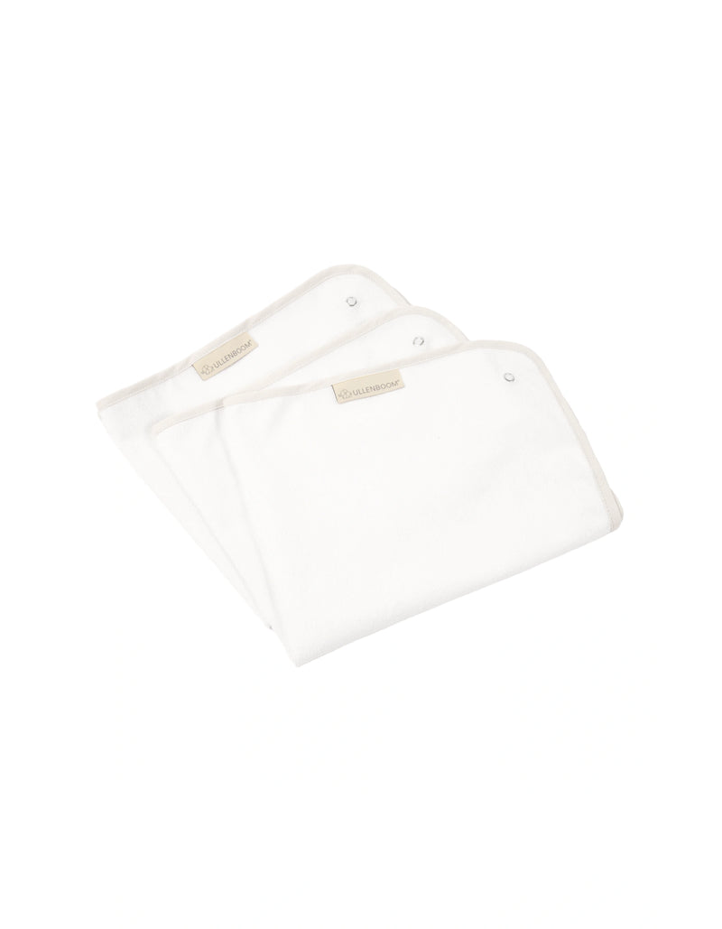 Frotteebezüge für Wickelauflage 2er Set WEISS-Wechselmatten für Wickelauflagen-ULLENBOOM Baby