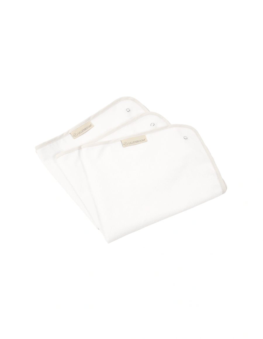 Frotteebezüge für Wickelauflage 2er Set WEISS-Wechselmatten für Wickelauflagen-ULLENBOOM Baby