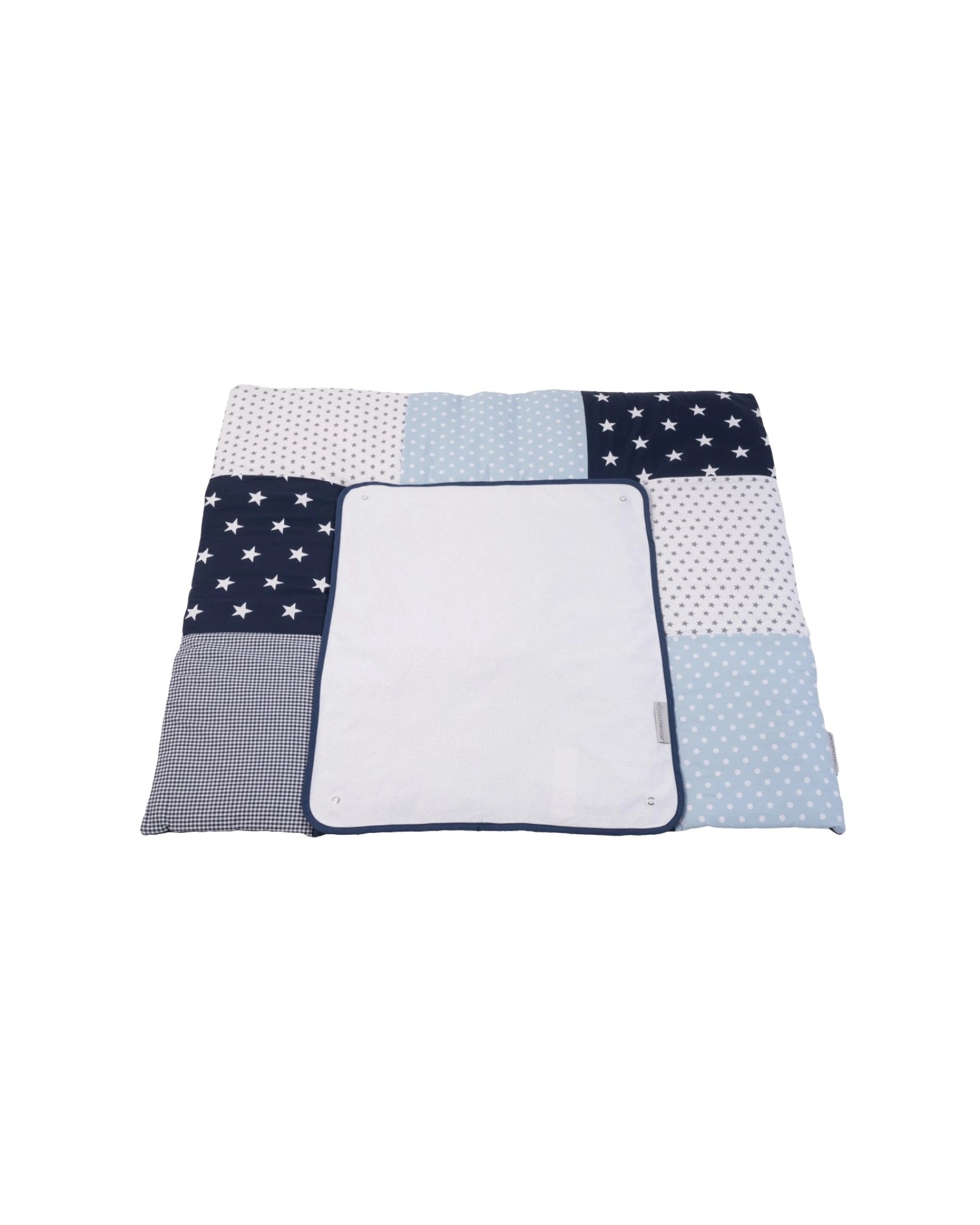Wickelauflage mit Wechselmatte Blau Hellblau Grau