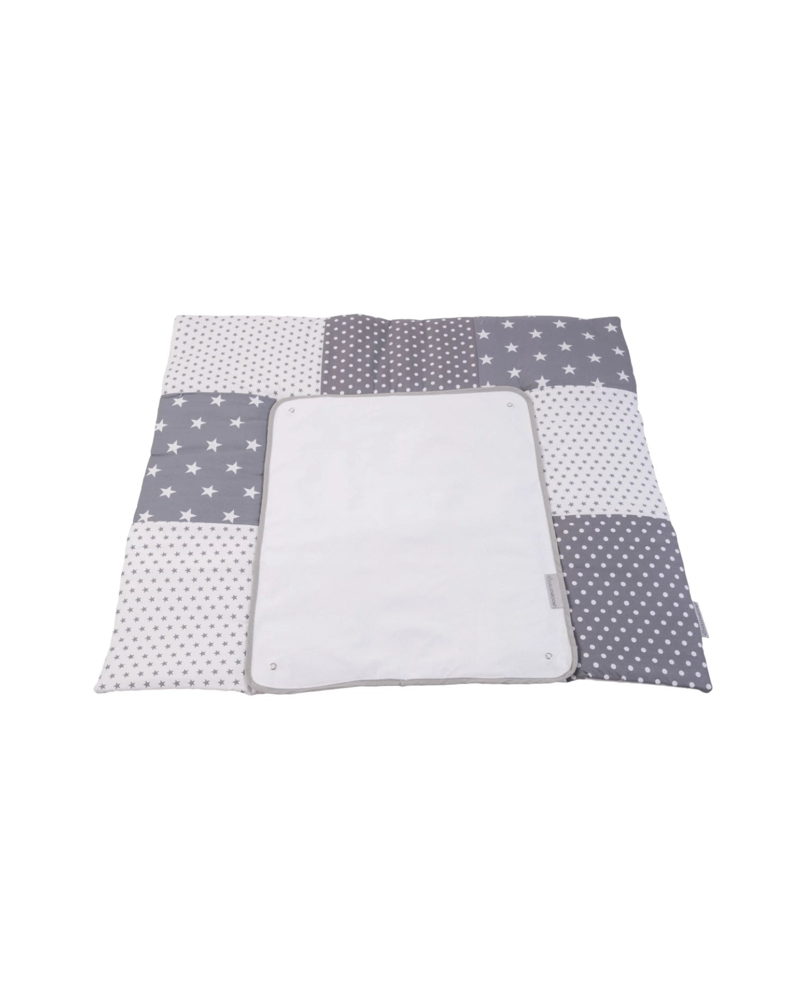 Wickelauflage mit Wechselmatte Grau Sterne