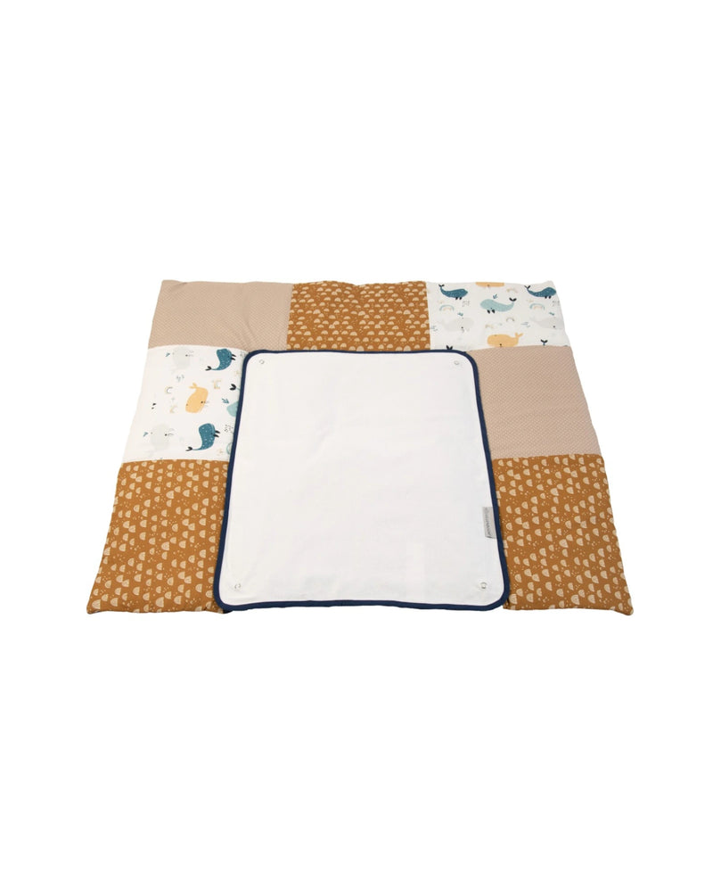 Wickelauflage mit Wechselmatte Wale-Wickelauflagen mit Wechselmatten-ULLENBOOM Baby