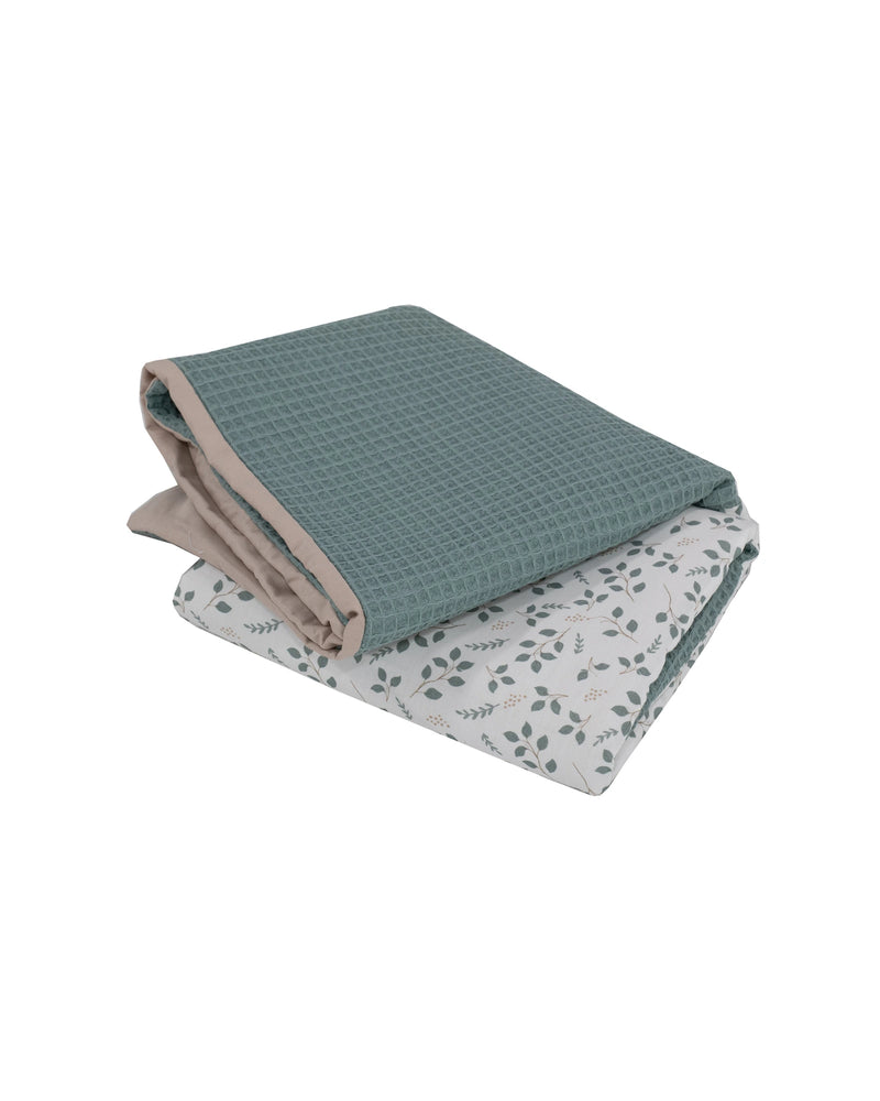 Wickelauflagen-Bezug Floral Grün-ULLENBOOM Baby