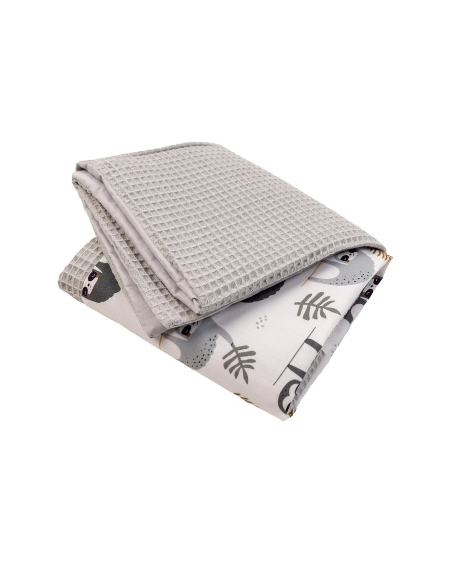 Wickelauflagen-Bezug Grau Faultiere-ULLENBOOM Baby