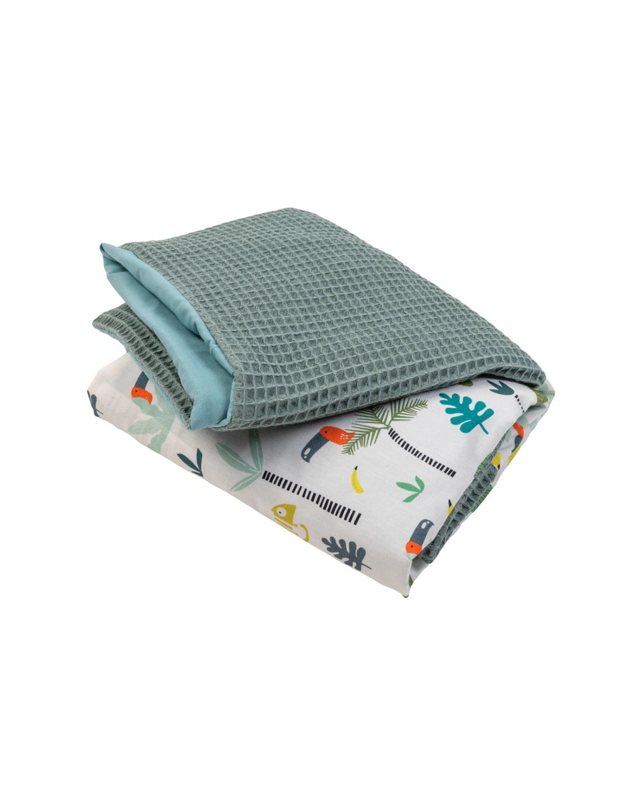 Wickelauflagen-Bezug Salbeigrün Regenwald-ULLENBOOM Baby