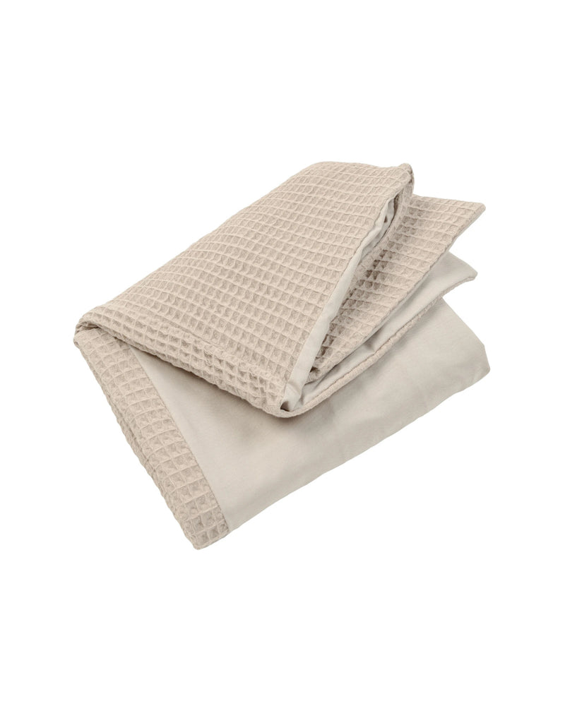 Wickelauflagen-Bezug Waffelpiqué Sand-ULLENBOOM Baby