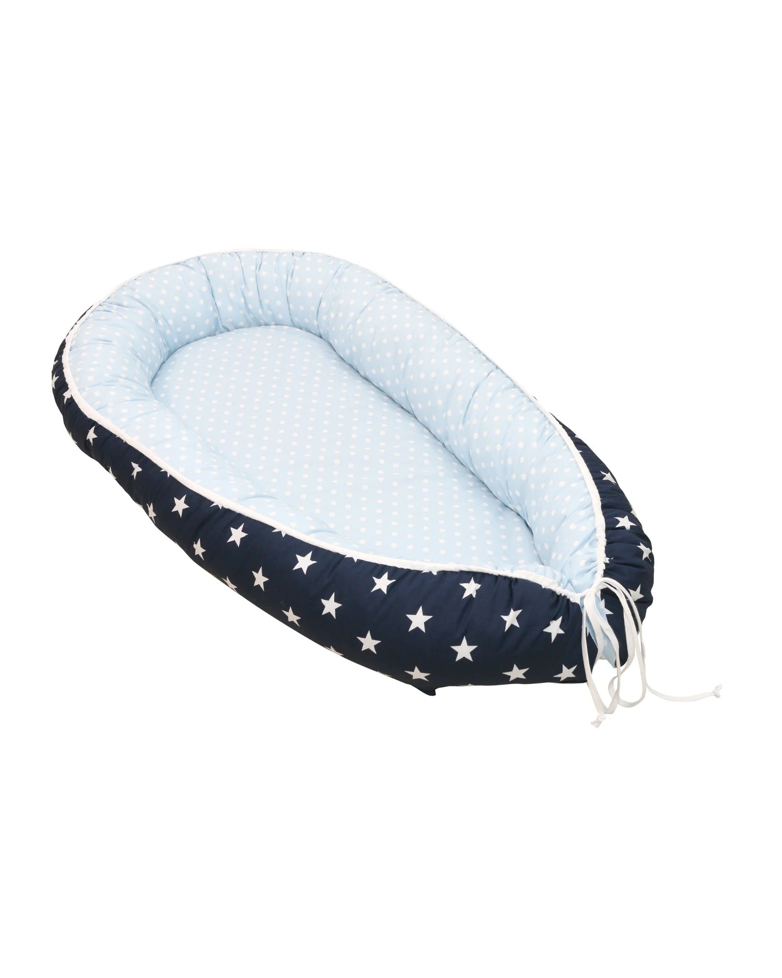 Babynest Blau Hellblau Grau