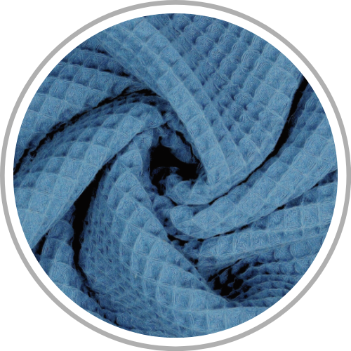 Design Waffelpiqué Blau