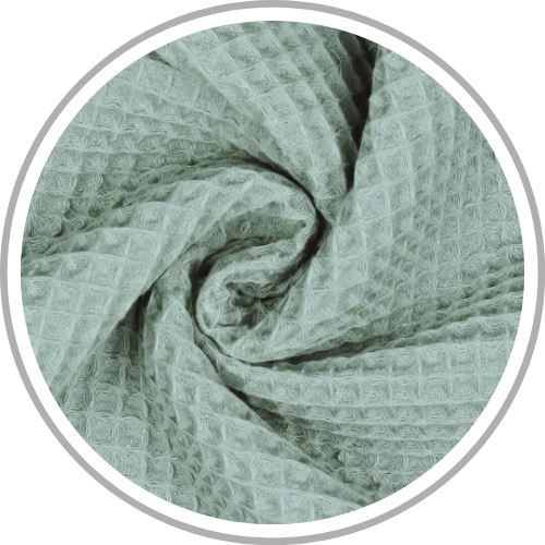 Design Waffelpiqué Salbeigrün