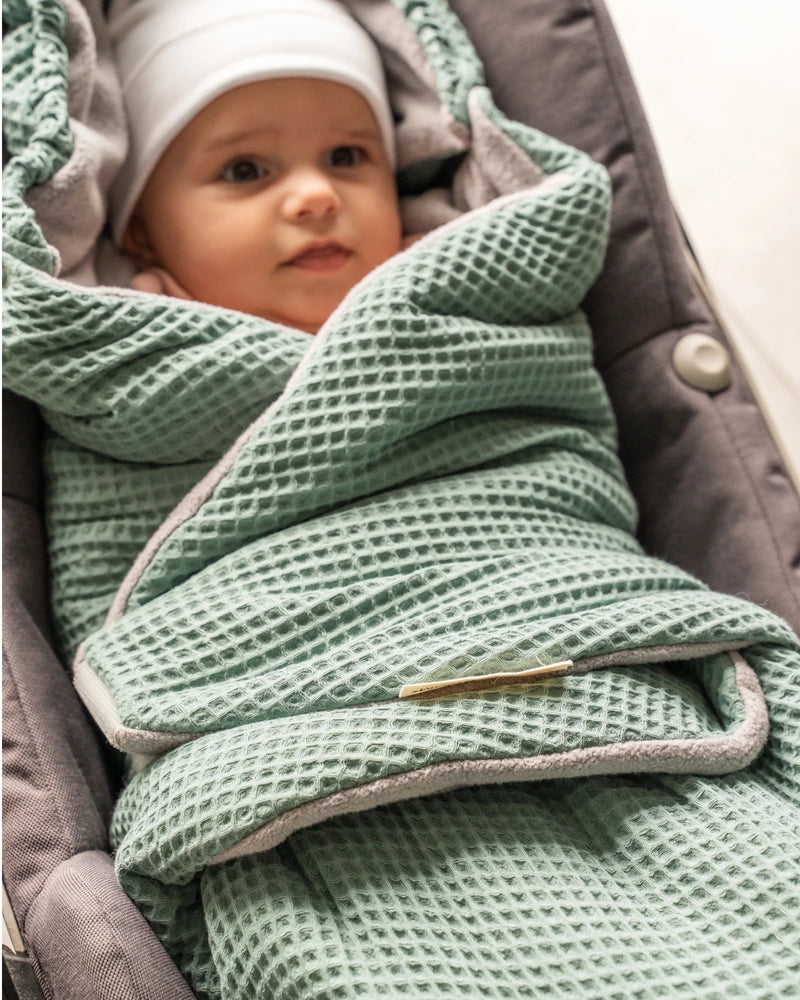 Einschlagdecke Waffelpiqué SALBEIGRÜN-ULLENBOOM Baby