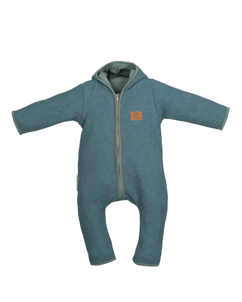 Wollwalk Anzug SALBEIGRÜN-ULLENBOOM Baby