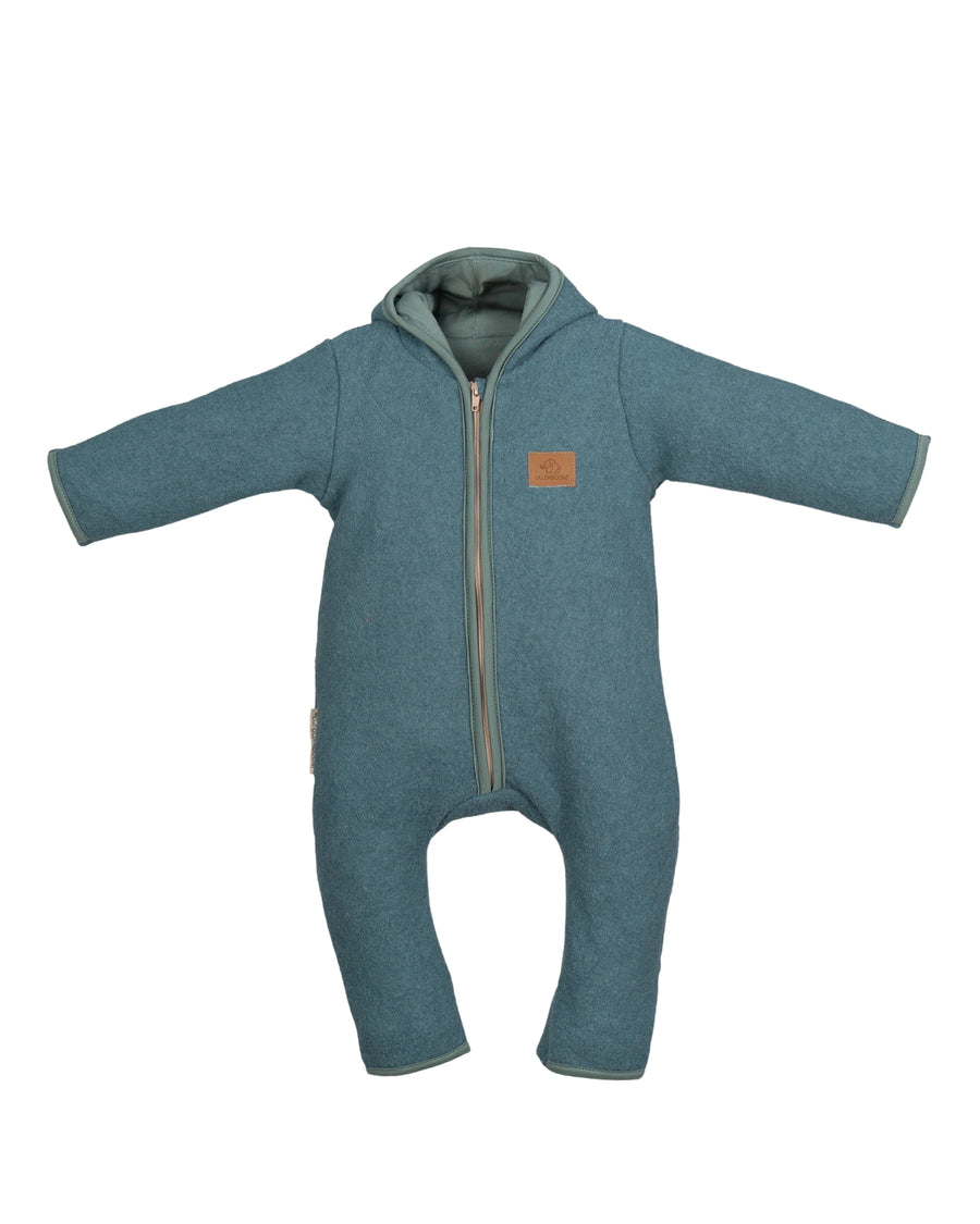 Wollwalk Anzug SALBEIGRÜN-ULLENBOOM Baby