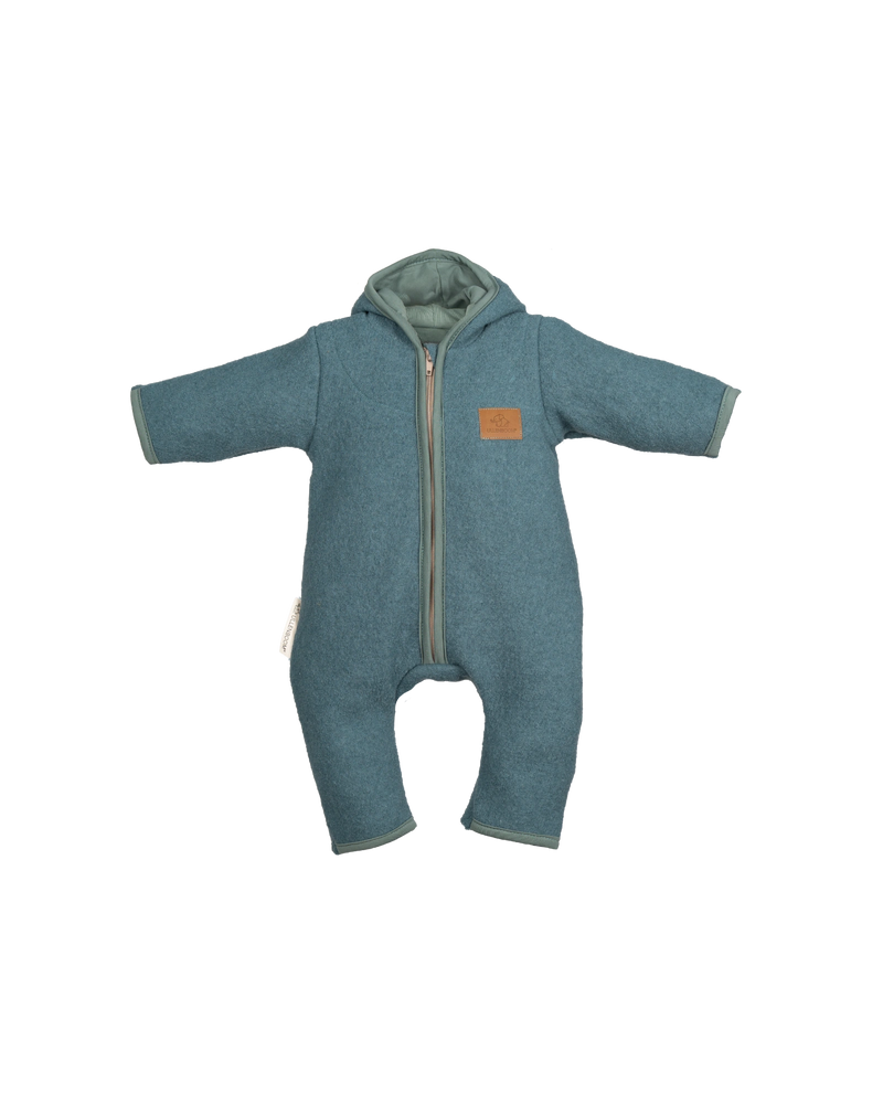 Wollwalk Anzug SALBEIGRÜN-ULLENBOOM Baby