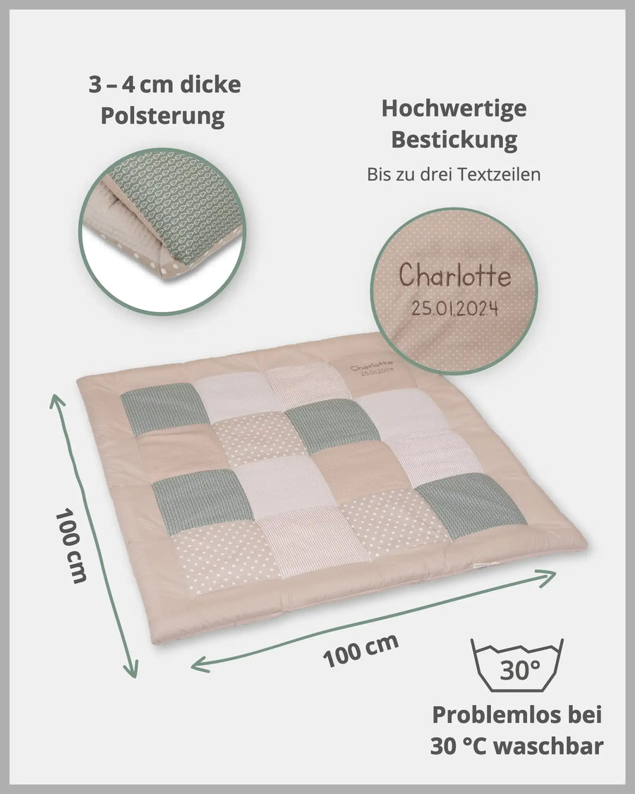 Krabbeldecke BLÄTTERZAUBER-Personalisierbare Krabbeldecke Blätterzauber ULLENBOOM®-ULLENBOOM Baby