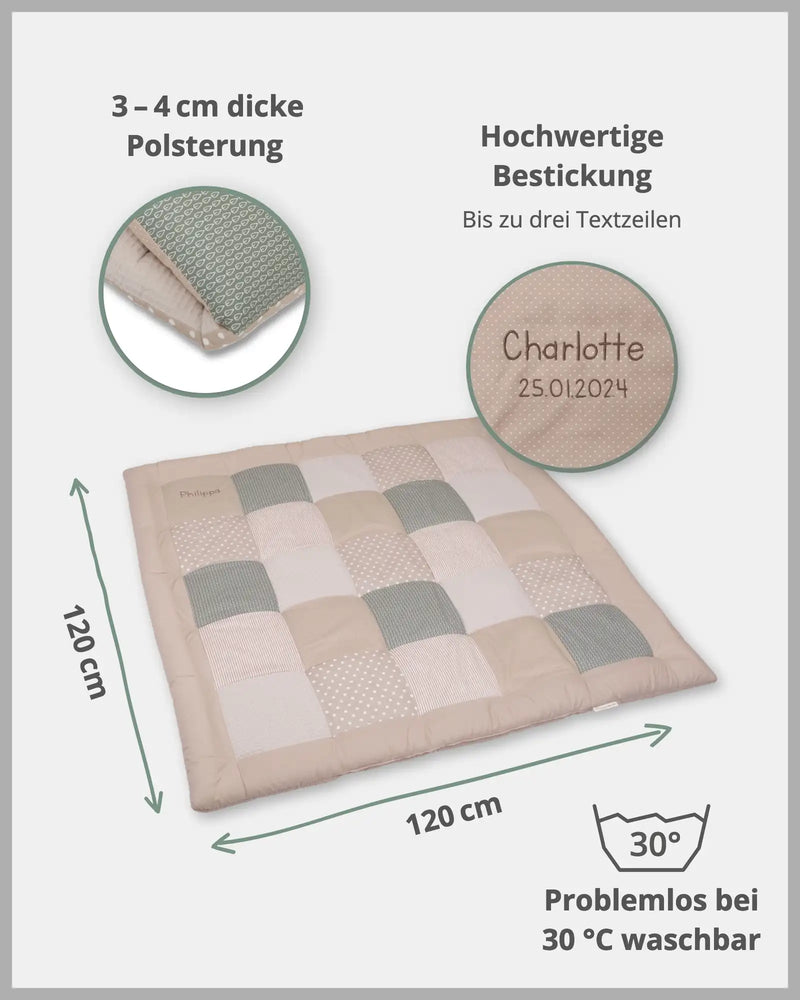 Krabbeldecke BLÄTTERZAUBER-Personalisierbare Krabbeldecke Blätterzauber ULLENBOOM®-ULLENBOOM Baby