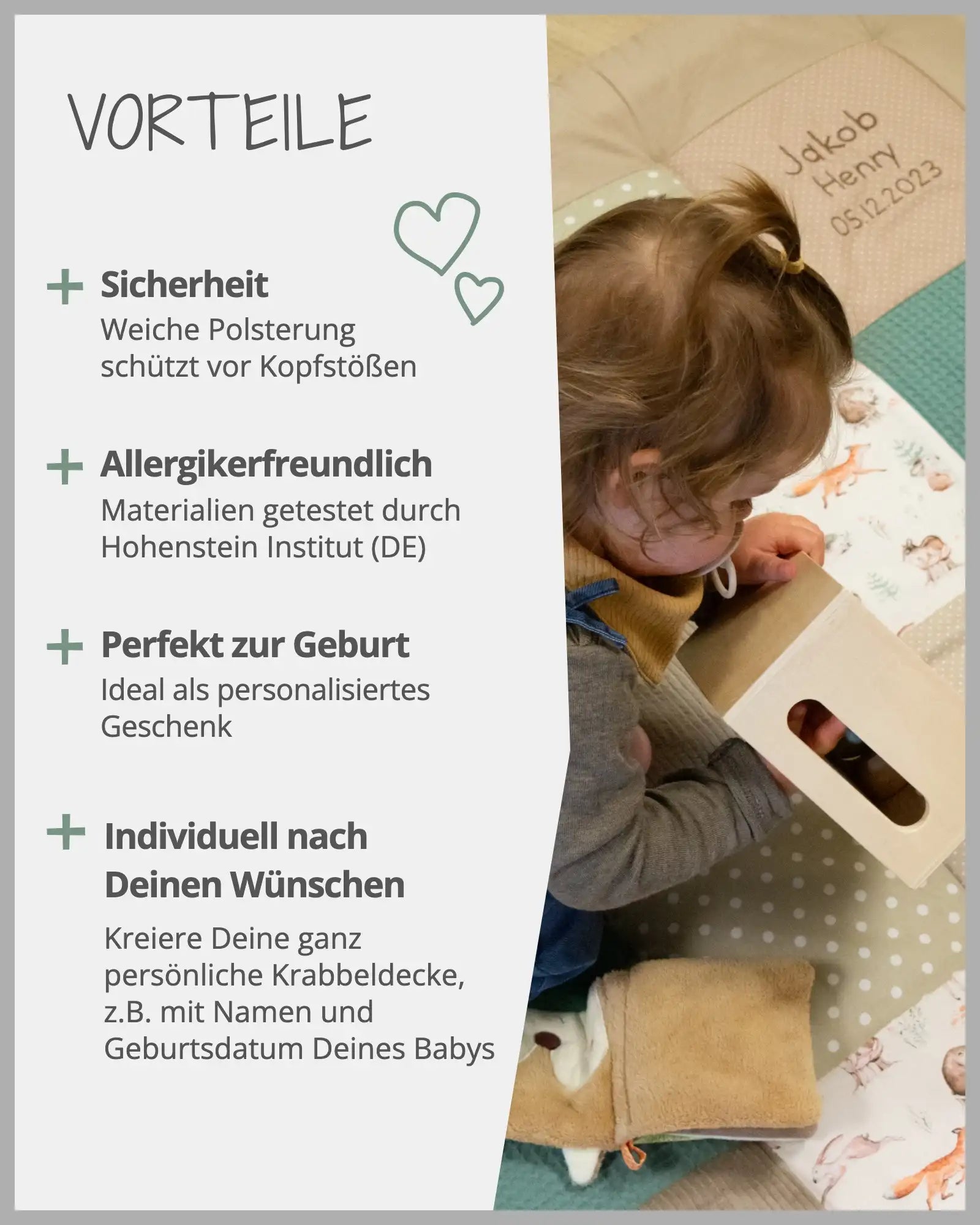 Krabbeldecke WALDFREUNDE-Personalisierbare Krabbeldecke Waldfreunde ULLENBOOM®-ULLENBOOM Baby