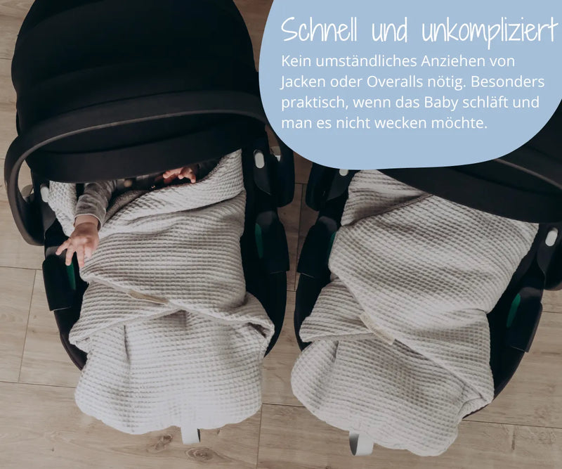Kein umständliches Anziehen von Jacken mit der Einschlagdecke von ULLENBOOM mobil