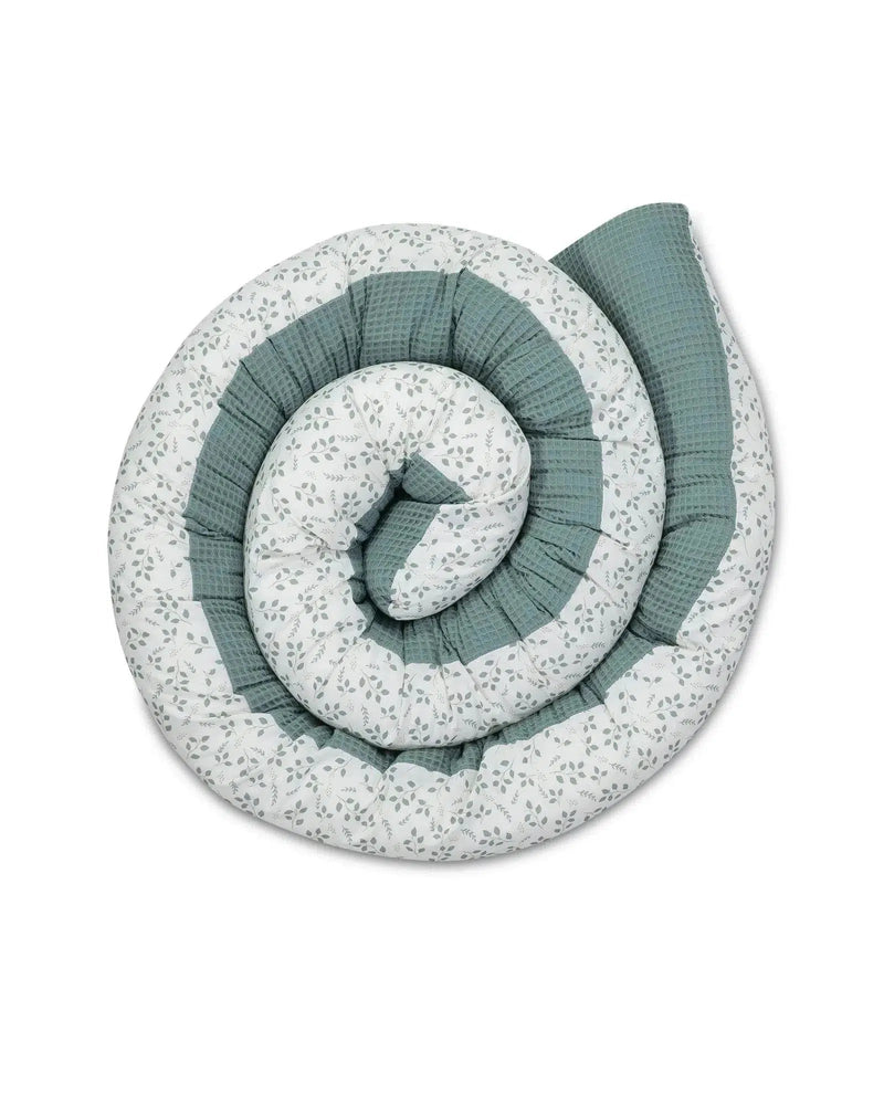 Baby Bettschlange FLORAL GRÜN-ULLENBOOM-300 cm-ULLENBOOM Baby