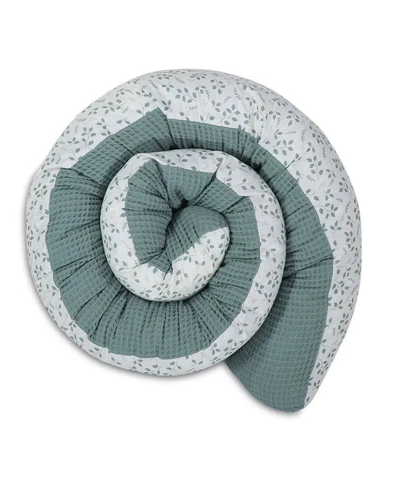 Baby Bettschlange FLORAL GRÜN-ULLENBOOM-200 cm-ULLENBOOM Baby